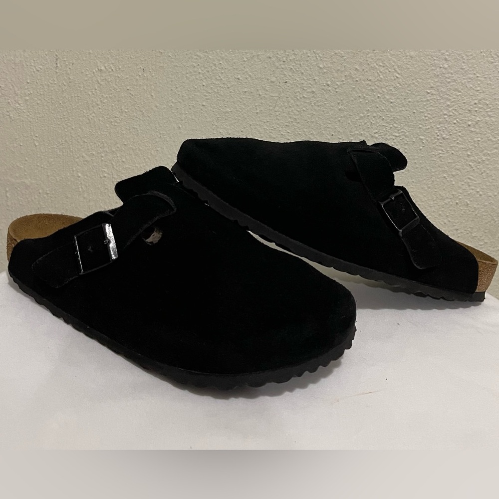 Authentic Birkenstock Boston Soft Footbed Suede Clogs Mules sz 43
